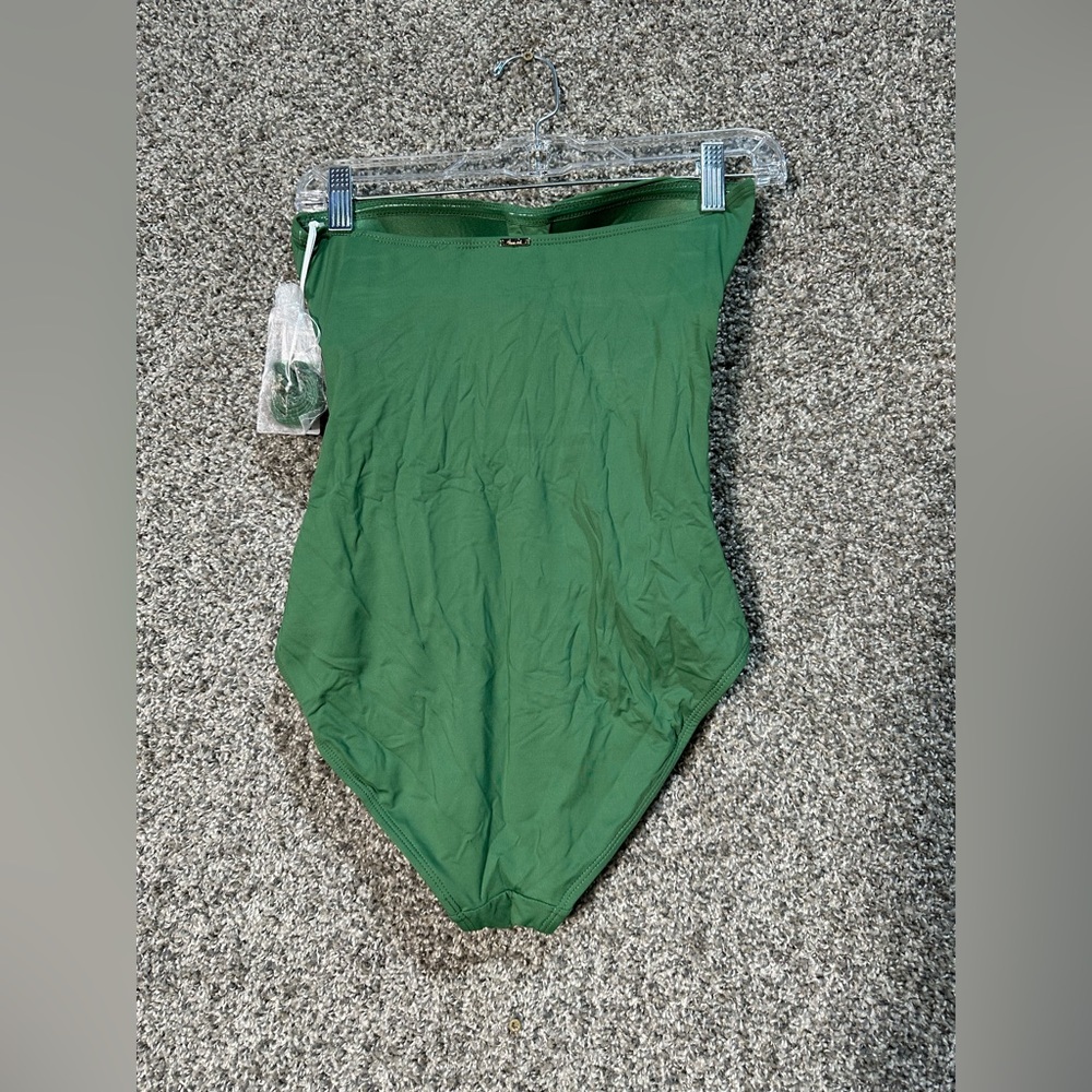 NWT Anne Cole Standard Twist Front Shirred One Piece Swimsuit Size 8 - Picture 5 of 7